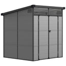 Casetta da Giardino  Porta Attrezzi 190x191x215 cm in Plastica Grigio Chiaro  