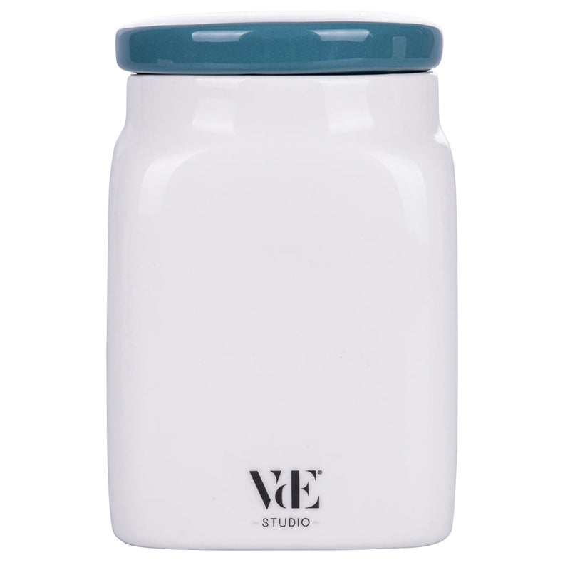 Barattolo Zucchero 9,5x9,5x14,5 cm in New Bone China VdE Tivoli 1996 Le Travisate Bianco