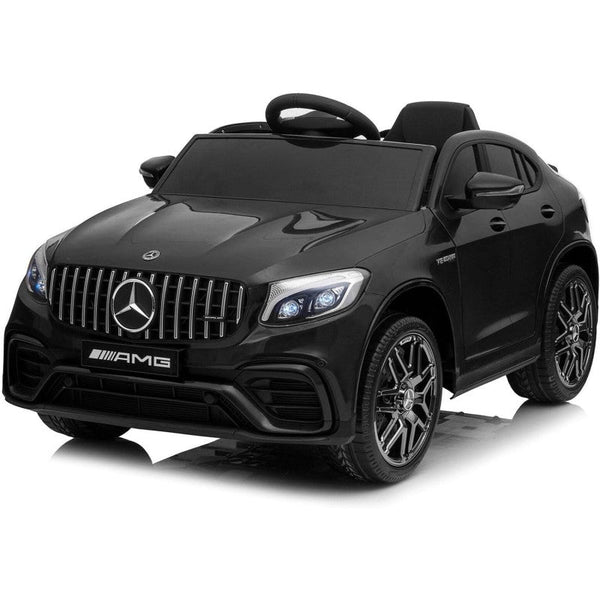 Macchina Elettrica per Bambini Licenza Mercedes-Benz GLC 63S AMG 12V con Sedile in Pelle Telecomando Nero online