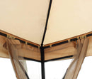 Gazebo Hogan 3x3x265 h m in Acciaio e Poliestere Ecrù
