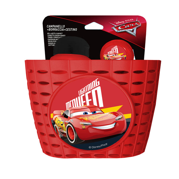 Ensemble panier à bouteille d'eau et sonnette de vélo sous licence Disney Cars sconto