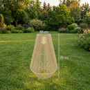 Lampada Solare Impermeabile con Accensione Automatica, in Rattan e Acciaio, 35x35x55 cm, Giallo      