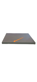 Tavolo Manchester Impilabile 80x80x73h cm in Acciaio Antracite Seconda Scelta