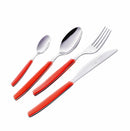 Servizio Set di Posate 24 pezzi in Acciaio Inox Eme Cromo Rosso 88