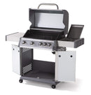 Barbecue a Gas GPL 4 Fuochi 133x57x112 cm in Acciaio Silver