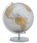 Mappamondo Argento New Ø25x34 cm Metallo e Plastica Ruggine e Argento