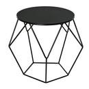 Tavolino Geometrico di Design in Acciaio Nero 54x54x44 cm 