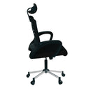 Poltrona direzionale da ufficio in tessuto microforato nera Kizi