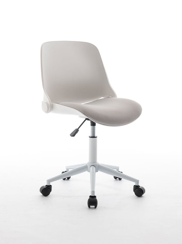 Sedia Operativa da Ufficio 50x51x88-104 cm Amarillo Schienale in Plastica e Seduta Imbottita Bianco e Grigio acquista