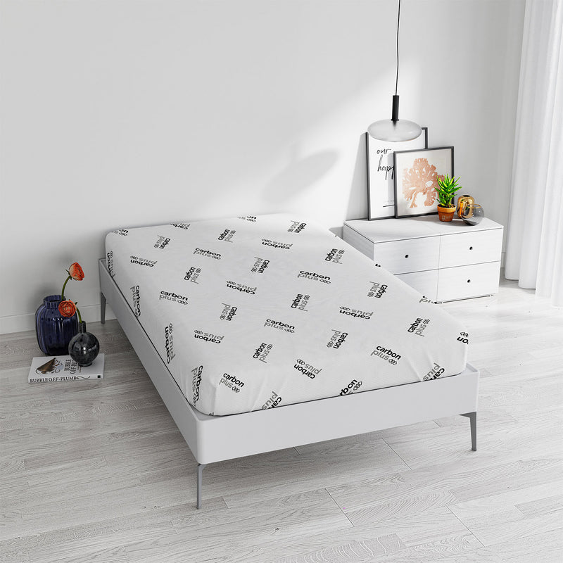 Coprimaterasso Elasticizzato in Poliestere Grigio Chiaro Varie Misure