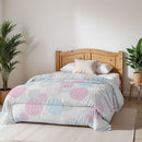 Trapunta Invernale Stampata in Microfibra 200gr Double Face Molecole Varie Misure