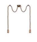 Lampada a Sospensione da Interno  E27 in Metallo Ottone Invecchiato