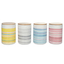 Set 4 Barattoli Ø10,5x16,5 cm 870 ml in Ceramica VdE Tivoli 1996 Masseria