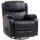 Poltrona Relax Reclinabile 87x97X100 cm con 8 Punti Massaggianti Riscaldanti e Poggiapiedi Nero
