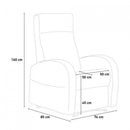 Poltrona Alzapersona Elettrica 2 Motori 74x85x160 cm in Tessuto Marrone