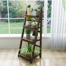 Portapiante Scaffale 4 Ripiani in Legno Massello 41x34x111,5 cm Fumer Kelvin Noce