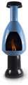 Cheminée Bioéthanol Sol Céramique 35x95 cm New Edge Bleu Clair