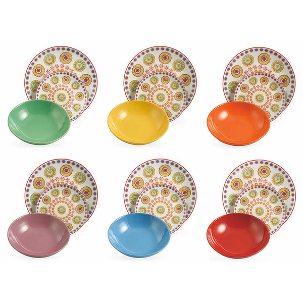 online Service de table 18 pièces en porcelaine et grès VdE Tivoli 1996 Hippy