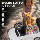 Macchina Cavalcabile per Bambini 1-3 Anni Mercedes-Benz 83x40x90 cm con Barriera e Volante in PP Bianco      