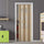 Porte Intérieure Pliante 88,5x214 cm en PVC avec Verre Saba Florance Cèdre Satiné