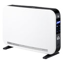 Termosifone Elettrico 3 Modalità Timer e Termostato 60x18,5x39,5 cm Bianco e Nero 