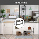 Tavolo Consolle per Ingresso 3 Ripiani 120x23,5x75 cm  Grigio e Nero