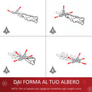 Albero di Natale Artificiale 180 cm 27 LED a Forma di Stella Abete 
