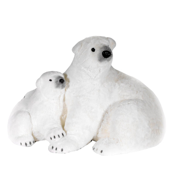 Maman et ourson 71x48x56cm Adami Gris Décoration sconto