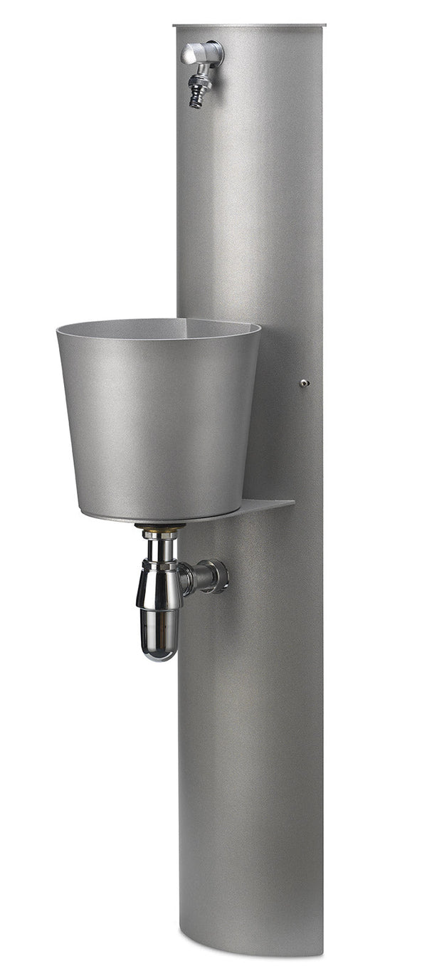 Fontaine murale de jardin avec robinet et seau en aluminium Belfer 42/PRT sconto