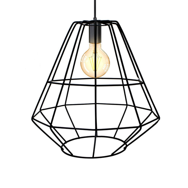 sconto Lustre Suspension Rétro Industriel en Métal Forja Noir