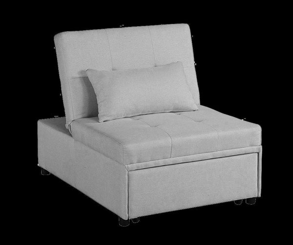 Fauteuil lit simple convertible 78x113x45 cm en tissu gris online