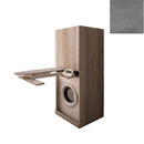 Mobile Lavanderia a Colonna per Lavatrice o Asciugatrice con Asse da Stiro e Ante Superiori 70x70x174A cm in Nobilitato Unika Grigio Cemento