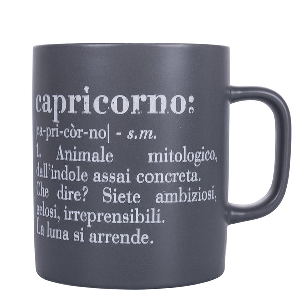 Mug zodiaque "capricorne" Ø8x10 cm en Bone China VdE Tivoli 1996 Gris Tourterelle acquista