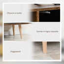 Mobile Porta TV fino a 55" 110x40x50 cm con Vano Aperto e Armadietto in Legno Marrone