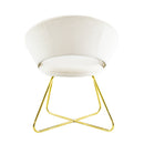 Set 2 Sedie Vintage 58x64x83 cm in Tessuto Effetto Velluto Greta Beige