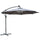 Parasol de Jardin Décentralisé Ø2,95m en Acier Gris et Noir
