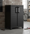 Armadio in Resina 2 Ripiani 65x45x97 cm Keter Detroit Basso Nero