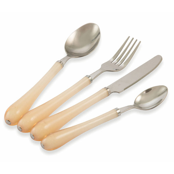 online Ménagère de Service 24 Pièces en Inox Villa d'Este Goccia Ivoire