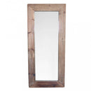 Specchio Trevor 180x80x5 h cm in Pino riciclato Marrone