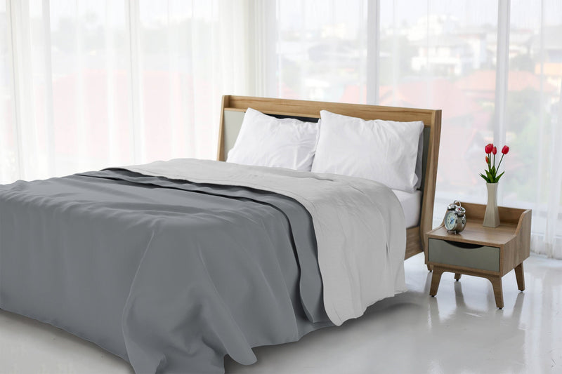 Lenzuolo Sopra in Tinta Unita Grigio Chiaro