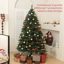 Albero di Natale Artificiale 180 cm 1050 Rami Apertura a Cerniera Verde 