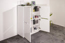 Credenza 4 Ante 100,1x41,4x126 cm Bloom Bianco Lucido