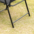 Set Tavolo 6 Sedie Pieghevoli e Ombrellone da Giardino Nero e Grigio