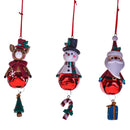 Set 6 Decori Babbo Natale, Pupazzo di Neve e Renna H13 cm 