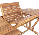 Tavolo Allungabile Ovale Double 180/240x100x74 h cm in Legno di Acacia Marrone