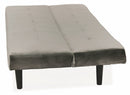Divano Letto 2 Posti 166x77x65,5 cm in Velluto Soriani Tortora