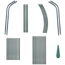 Arco da Giardino Supporto per Rose e Piante Rampicanti in Metallo Altezza 240 cm