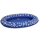 Galleggiante per Cani Gonfiabile 155x104x25 cm Pieghevole per Cani fino a 40 kg in PVC Blu      