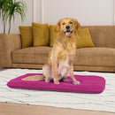 Maxi Cuscino Imbottito e Trapuntato per Cani Gatti in Microfibra Fucsia