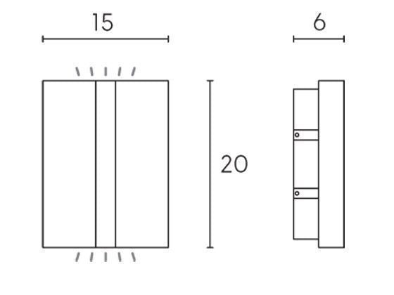 Applique da Esterno a LED 3W+6W 4000K Sovil Bianco